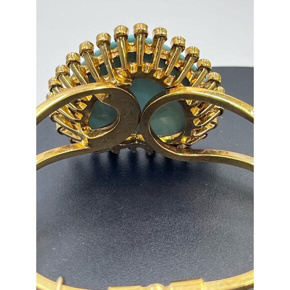 Betsey Johnson Signed Candy Land Pink Heart Rhinestone Blue Enamel Bangle - Picture 11 of 16